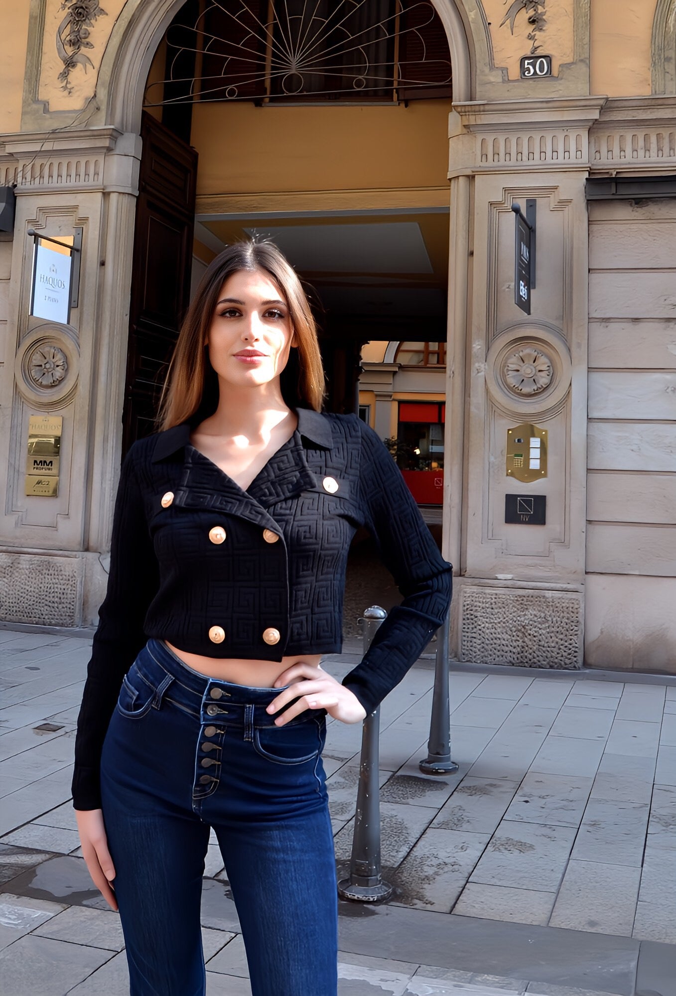 Giacca maglia Doppiopetto